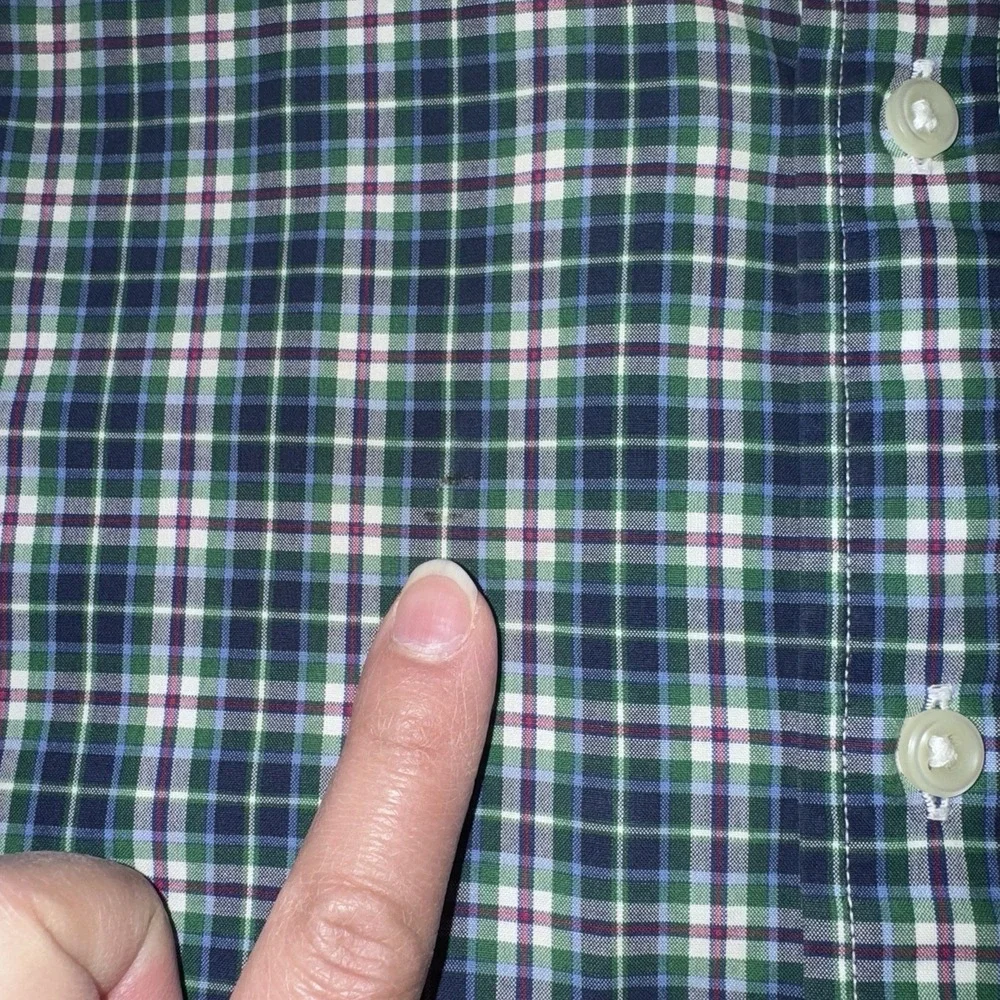 Polo Ralph Lauren Oxford Multicolor Plaid Blue Pony Cotton Button Down Shirt S/P